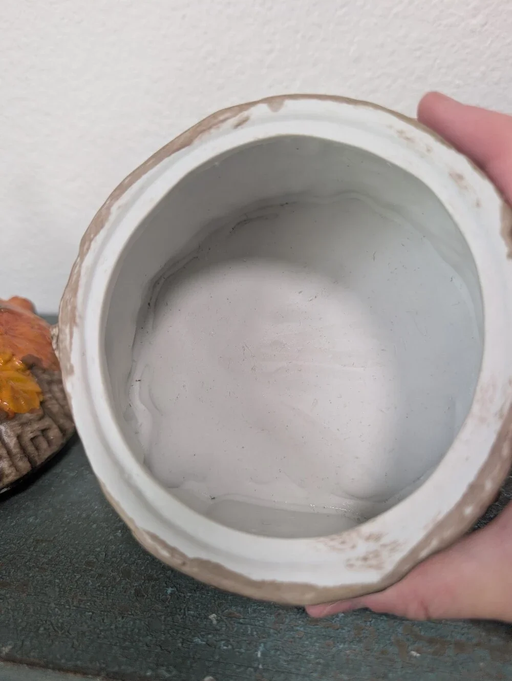 Vintage Ceramic Squirrel NUT HOUSE Candy Nut Canister Jar Tree House CottageCore